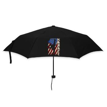 American Flag Karate Funny US Martial Arts - Umbrella (small) - black - Front