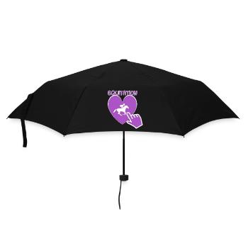 Reiten - Reiter Geschenkidee - Regenschirm (klein) - Schwarz - Vorne