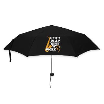 Né pour jouer du saxophone forcé de travailler - Parapluie standard - noir - Devant