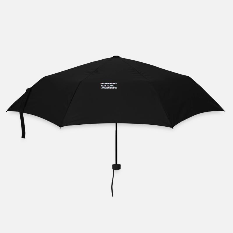 Techno Spruch - Regenschirm (klein) - Schwarz