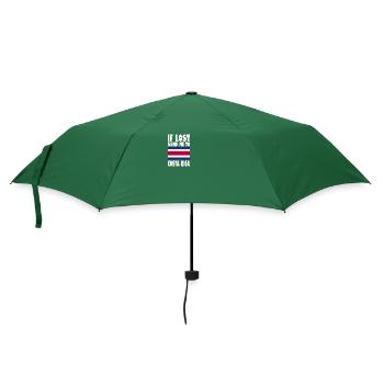 Costa Rica Flagge Spruch - Regenschirm (klein) - Flaschengrün - Vorne