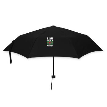 Dominica Flag Saying - Umbrella (small) - black - Front