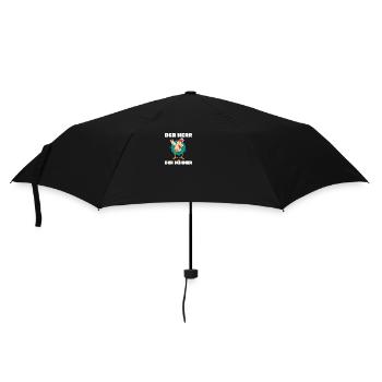 Der Herr der Hühner Hühnerflüsterer Hänchenwagen - Regenschirm (klein) - Schwarz - Vorne