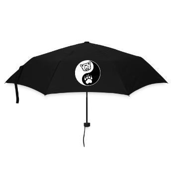 Panda rouge Ying Yang - Parapluie standard - noir - Devant