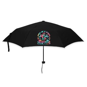 Einzigartig Geboren 1950 Limitierte Auflage - Regenschirm (klein) - Schwarz - Vorne