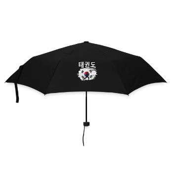 Tae Kwon Do Koreanischer Stolz Athlet Kampfsport - Regenschirm (klein) - Schwarz - Vorne