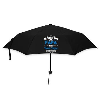 je suis un papa et beau-papa qui déchire - Parapluie standard - noir - Devant