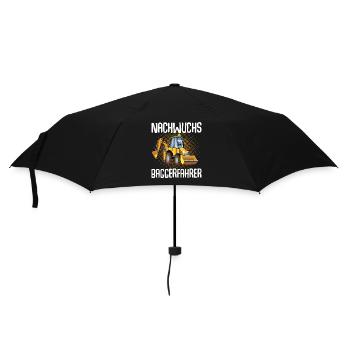 Nachwuchs Baggerfahrer - Regenschirm (klein) - Schwarz - Vorne