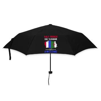 Half French Half Albanian - Umbrella (small) - black - Front