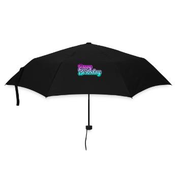 Bon anniversaire - Parapluie standard - noir - Devant