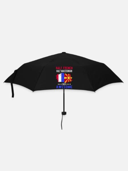 Moitié Français moitié macédonien - Parapluie standard - noir