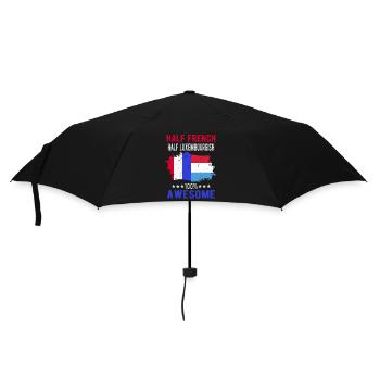 Moitié Français moitié Luxembourgeois - Parapluie standard - noir - Devant