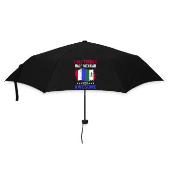 Halb Franzose Halb Mexikaner - Regenschirm (klein) - Schwarz - Vorne