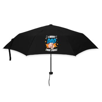 Ich Will Das Da Drüben Papa Vater Tag Vater Papi - Regenschirm (klein) - Schwarz - Vorne