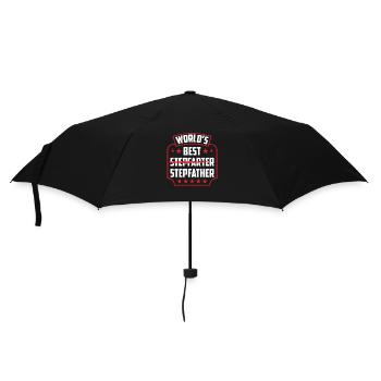 Der Beste Stiefvater Der Welt Stepdad Stiefpapa - Regenschirm (klein) - Schwarz - Vorne