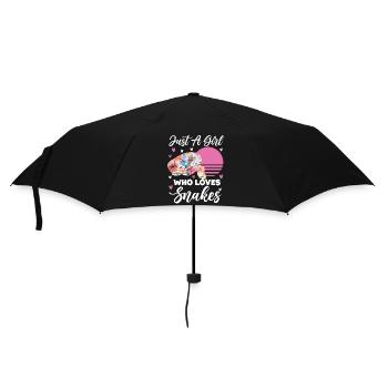 Snake Serpent Flower Floral Just A - Umbrella (small) - black - Front