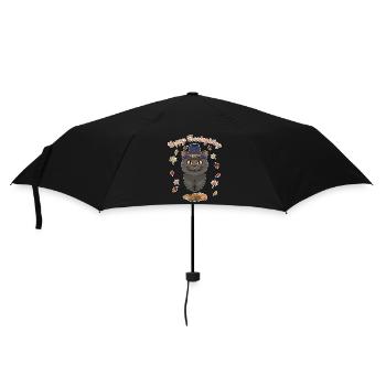 British Shorthair Cat Lover I Happy Thanksgiving - Umbrella (small) - black - Front