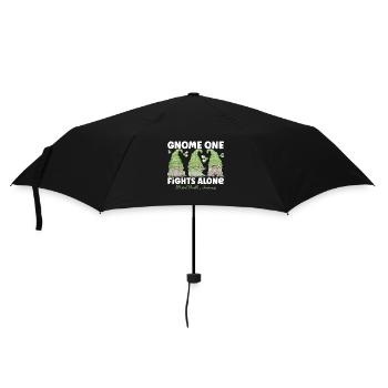 Gnome One Fights Alone Mental Health - Umbrella (small) - black - Front