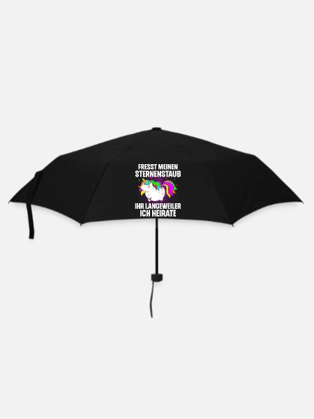 Einhorn Junggesellinnenabschied - Regenschirm (klein) - Schwarz