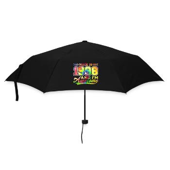 Fabriqué en 1998 et je suis génial Tie Dye coloré - Parapluie standard - noir - Devant