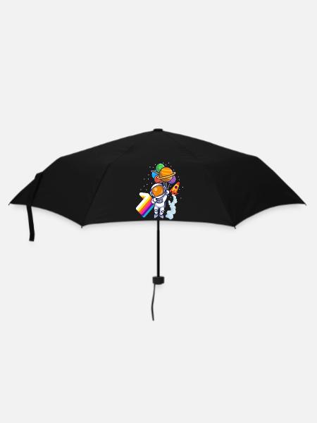 Astronaut 7. Geburtstag Weltraum Jungen Geschenk - Regenschirm (klein) - Schwarz