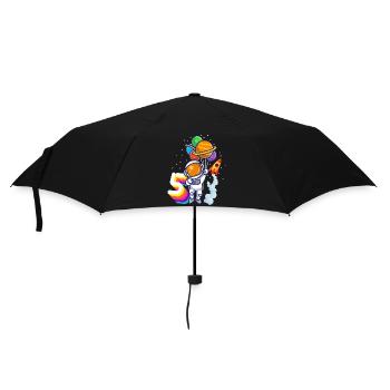 Astronaut 5th Birthday Space Boy Gift - Umbrella (small) - black - Front