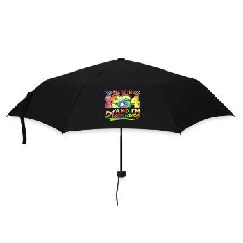 Made In 1964 And I Am Awesome Tie Dye Colorful - Umbrella (small) - black - Front