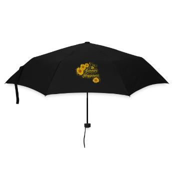 Summer Happiness Bee Sunflower - Umbrella (small) - black - Front