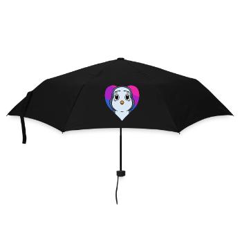Bisexuell Pinguin Geschenk - Regenschirm (klein) - Schwarz - Vorne