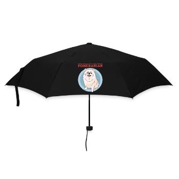 Poméranie Papa Propriétaire de Chien Zwergspitz Cadeau - Parapluie standard - noir - Devant