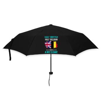 Halb Brite Halb Belgier - Regenschirm (klein) - Schwarz - Vorne