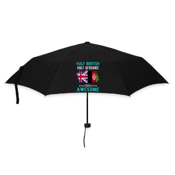 Halb Brite Halb Afghane - Regenschirm (klein) - Schwarz - Vorne