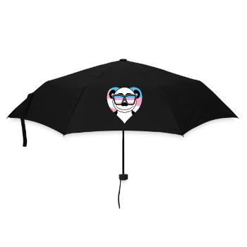 Transgender Transsexuell Panda Geschenk - Regenschirm (klein) - Schwarz - Vorne