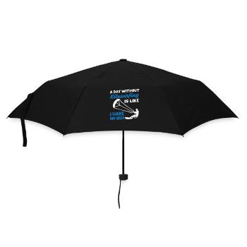 A day without kitesurfing Funny Kiteboarding Ocean - Umbrella (small) - black - Front