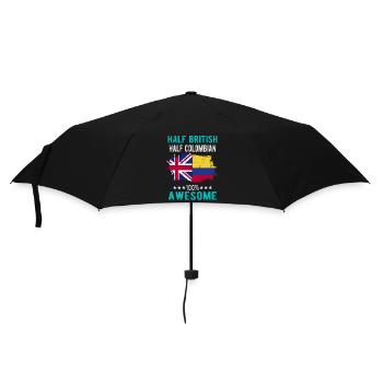 Halb Brite Halb Kolumbianer - Regenschirm (klein) - Schwarz - Vorne