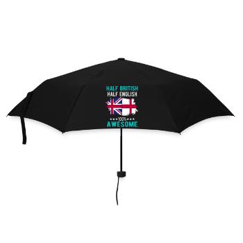 Halb Brite Halb Engländer - Regenschirm (klein) - Schwarz - Vorne