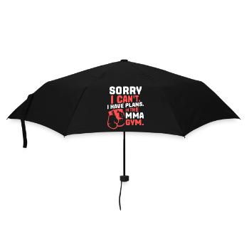 Ich Habe Pläne In Meinem Fitnessstudio Sorry Team - Regenschirm (klein) - Schwarz - Vorne