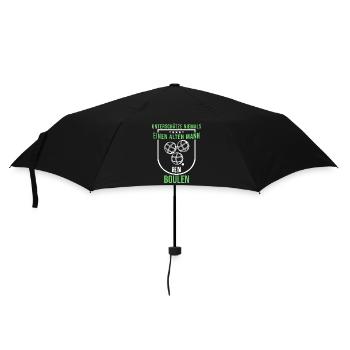 Unterschätze niemals alten Mann beim Boulen Boccia - Regenschirm (klein) - Schwarz - Vorne