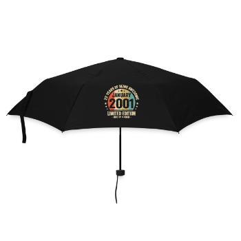 22 Ans Janvier 2001 Anniversaire Cadeau Vintage - Parapluie standard - noir - Devant