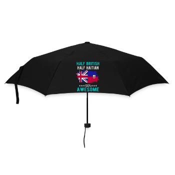 Halb Brite Halb Haitianer - Regenschirm (klein) - Schwarz - Vorne