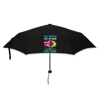 Halb Brite Halb Guyaner - Regenschirm (klein) - Schwarz - Vorne