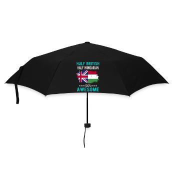 Half British Half Hungarian - Umbrella (small) - black - Front