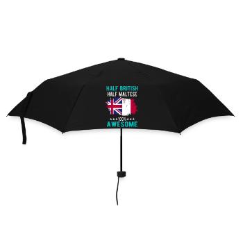 Halb Brite Halb Mateser - Regenschirm (klein) - Schwarz - Vorne