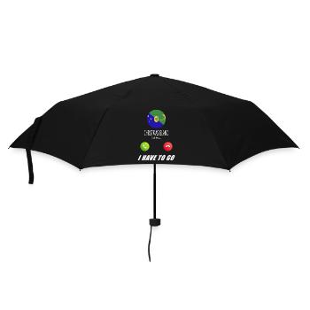 Christmas Island calls lusiger flags saying - Umbrella (small) - black - Front