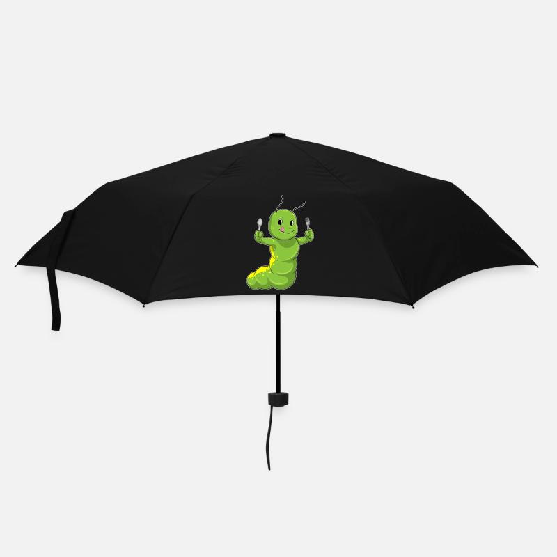 Raupe Besteck Kochen Küche - Regenschirm (klein) - Schwarz