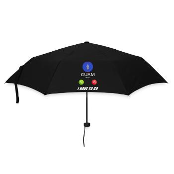 Guam calls on Lusiger flags saying - Umbrella (small) - black - Front