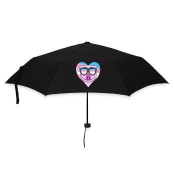 Transgender Transsexuell Schwein Geschenk - Regenschirm (klein) - Schwarz - Vorne