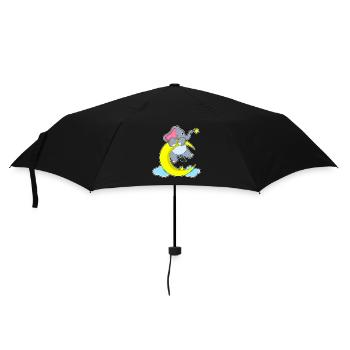 Elephant Moon - Umbrella (small) - black - Front