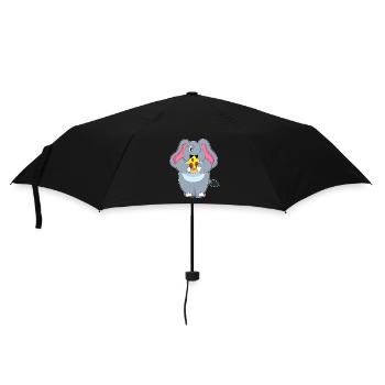 Elephant Pizza - Umbrella (small) - black - Front
