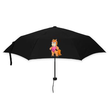 Pferd Sonnenbrille - Regenschirm (klein) - Schwarz - Vorne